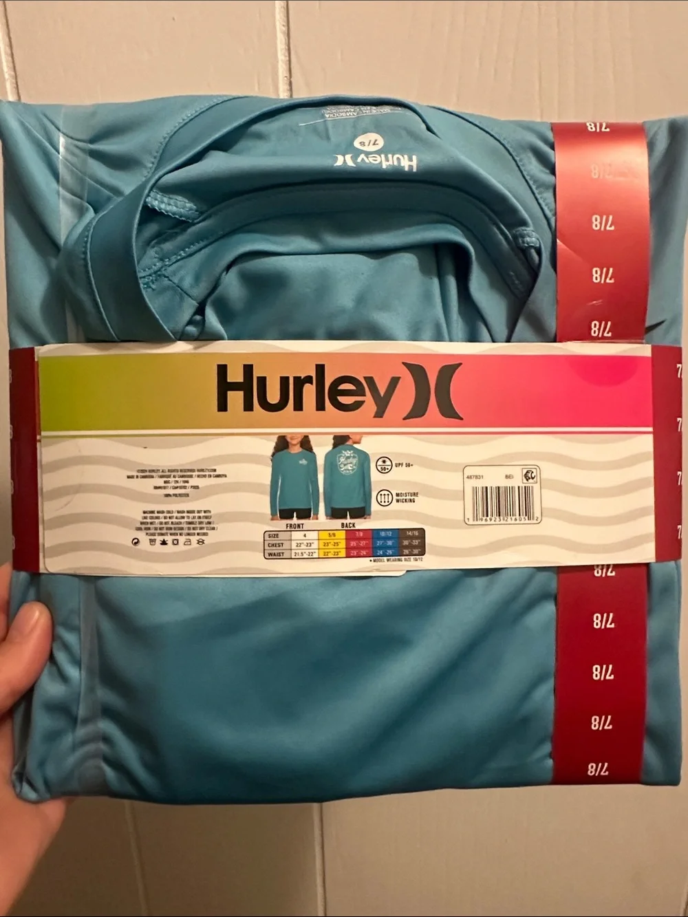 Hurley Kids Teal Blue Long-Sleeve Rashguard
